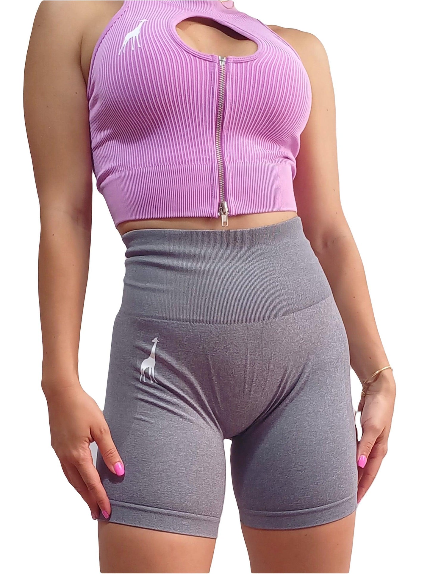 Shorts Push Up Girafe gris - Unbroken Fitness Shop